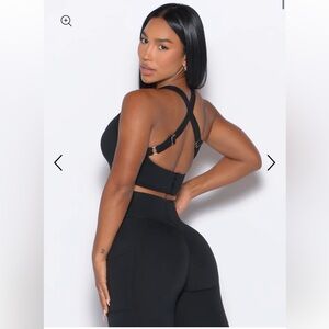 Bombshell Sportswear Bra Crop Top and Leggings Set Brown and Black